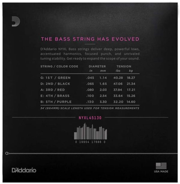 D'Addario NYXL4095 Nickel Wound Bass Guitar Strings - Image 3