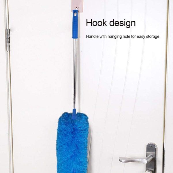 Microfiber Feather Duster Extendable Duster with 100 inches Extra Long Pole, Bendable Head & Long Handle Dusters for Cleaning Ceiling Fan, High Ceiling, Blinds, Furniture & Cars - Image 3