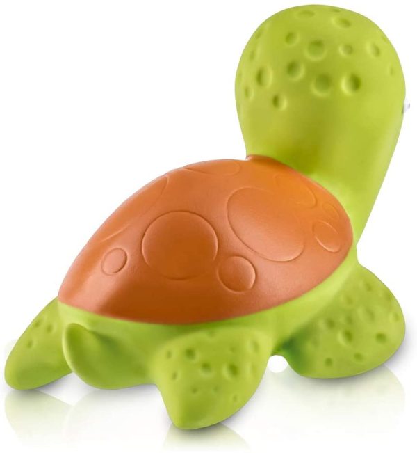 Pure Natural Rubber Baby Bath Toy - Mele The Sea Turtle - Without Holes, BPA, PVC, Phthalates Free, All Natural, Textured for Sensory Play, Sealed Bath Rubber Toy, Hole Free Bathtub Toy for Babies - Image 4