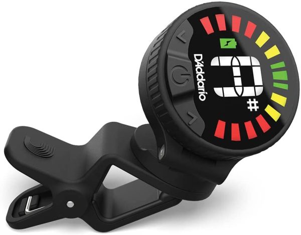 D'Addario Nexus 360 Rechargeable Guitar Tuner - Clip On Guitar Tuner - Acoustic Guitar Tuner - Electric Guitar Tuner - 24 Hours of Tuning Time per Charge - Rotates 360-degrees - Image 5