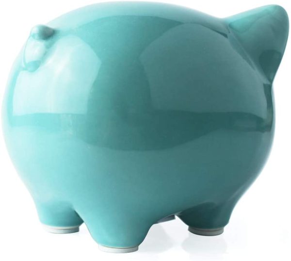 Ceramic Blue Piggy Bank Makes a Perfect Unique GIF,t Nursery D??cor, Keepsake, or Savings Piggy Bank for Kids - Image 7