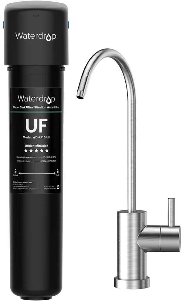 0.01 ??m Ultra Filtration Under Sink Water Filter System, 16K Gallons Chlorine Reduction Capacity, with Dedicated Faucet, USA Tech, 15UB-UF - Image 7