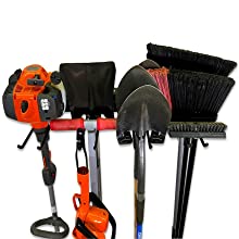 BLAT tool rack storage wall broom shovel rake trimmer power yard garden hose extension cord rope #1