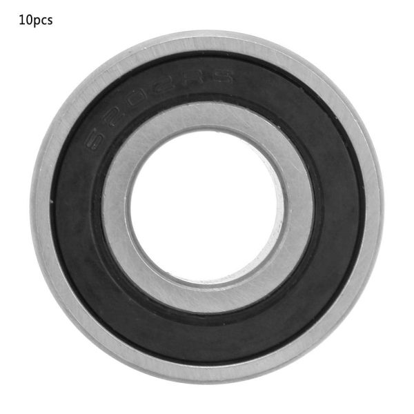 10Pcs 15mm Deep Groove Ball Bearing, 6202-RS Black Bearing Steel Ball Bearing for Gearboxes - Image 3