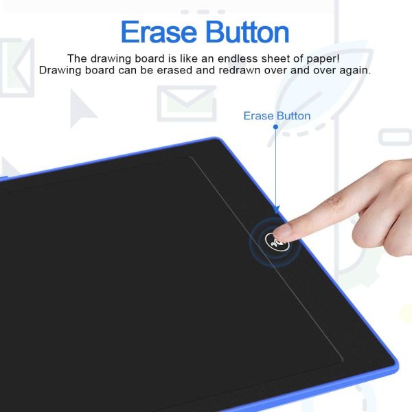 11-Inch LCD Writing Tablet, Colorful Screen Drawing Erase Board Doodle Board Writing Board Gifts for Toddlers, Kids and Adults with Protective Sleeve (Blue) - Image 5