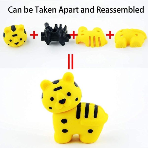 UBANTE Japanese Animal Erasers Bulk Kids Pencil Erasers Puzzle Erasers Mini Novelty Erasers for Classroom Rewards, Party Favors, Games Prizes, Carnivals Gift and School Supplies -  Pack - Image 2