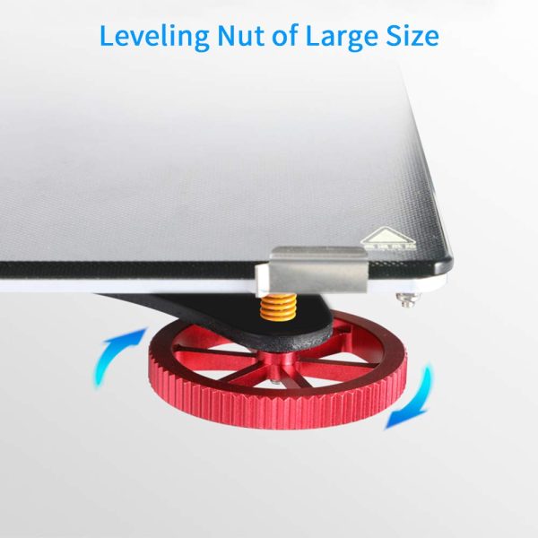 Creality Upgraded 4PCS Aluminum Hand Twist Leveling Nut with Hot Bed Die Springs, Two Silicone Cover 0.4mm Nozzle Kits for Ender 3/3 Pro Ender 5/5 Plus/Pro CR-10 CR10S/10S Pro CR 20 3D Printer