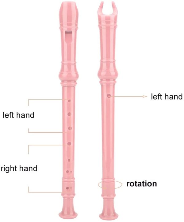 8 Holes Plastic Recorder, Soprano Recorder for Kids Beginners Christmas Gift(Pink) - Image 9