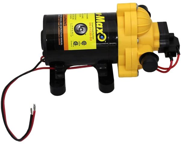 Max-Flow Flow Max DS-01230-D2 12V 3.3 GPM Water Pump, Yellow and Black, 689052