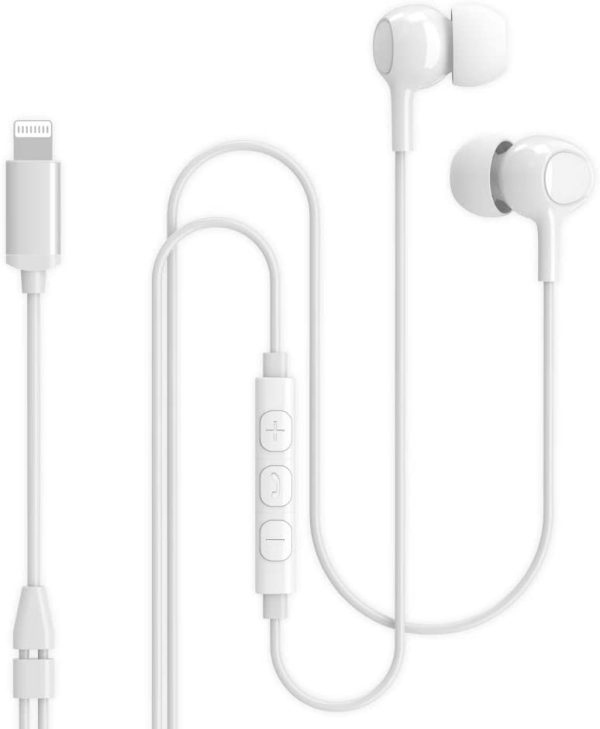 MFi Certified iPhone Headphones Lightning Earphones with Mic and Volume Remote in Ear Wired Noise Isolation Earbuds Compatible for iPhone 13/12/11/XR/XS/X, 8/8 Plus, 7/7 Plus, iPad, iPod