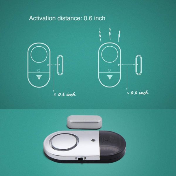 120 DB Loud Door and Window Open Alarm Sensor 1 Pack for Kids, Dementia Patients Safety, Wireless Security Alarm Keeps Your Home, Pool, Cabinet, Business Safe - Image 5