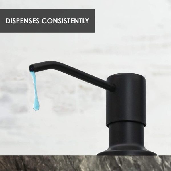 Soap Dispenser for Kitchen Sink (Black Matte) - Image 3