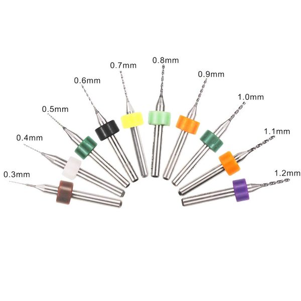 WayinTop 50pcs PCB Drill Bits Set Spiral Flute Carbide 0.3mm-1.2mm for Print Circuit Board Stone Dremel Jewelry CNC Engraving (5PCS Each) - Image 3