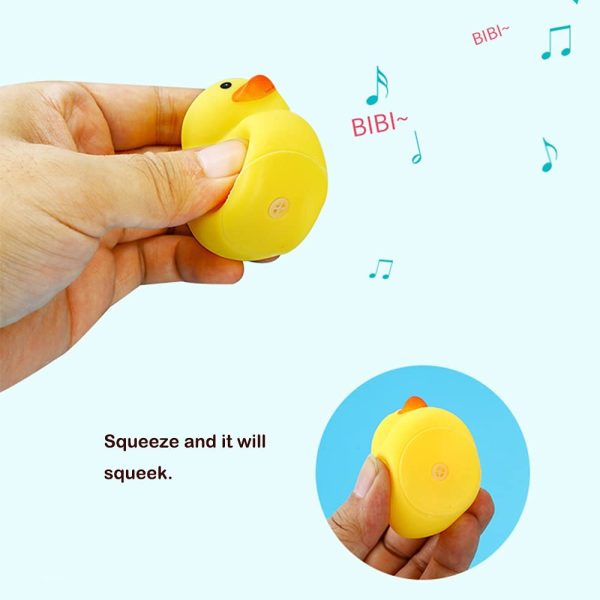 50 PCS Mini Rubber Duck Bath Duck Toys for Toddlers Boys Girls,Squeak and Float Yellow Ducks in Bulk Jeep Ducks Baby Shower Duck Decorations Party Favors (1.6''-50pcs Ducks) - Image 4