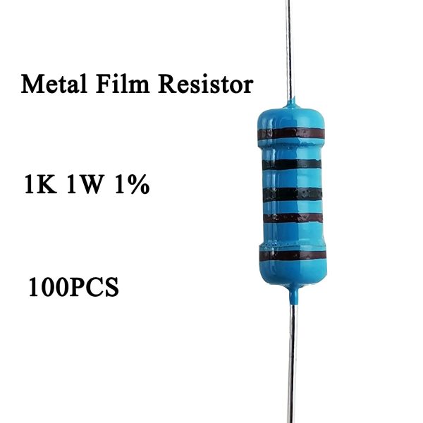 1k ohm Resistor 1W, JIADONG 100PCS 1000 ohm Resistors 1Watt ??1% ,1K Ohms Metal Film Fixed Resistor for DIY Electronic Project - Image 3