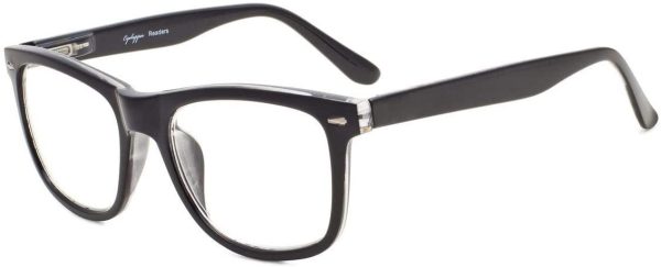 Eyekepper Readers Square Large Lenses Spring-Hinges Reading Glasses Men Women Black - Image 4