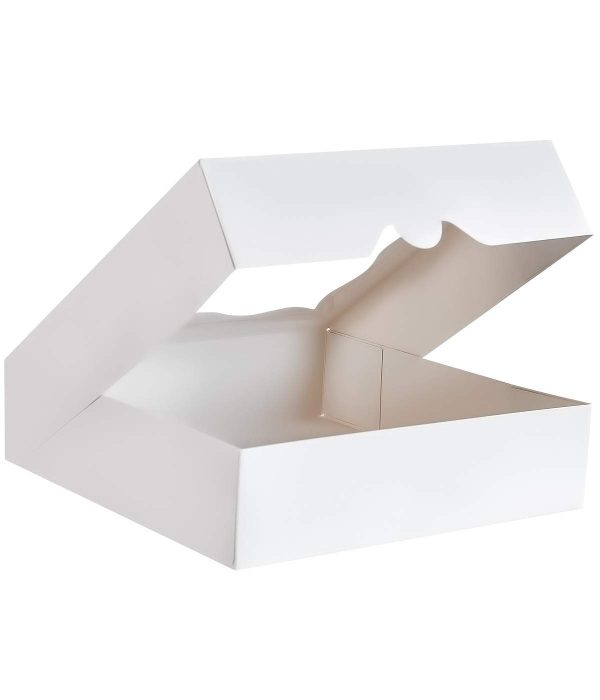 15-Pack 10"x10"x3"White Bakery Boxes with PVC Window for Pie and Cookies Boxes Medium Natural Craft Paper Box,Pack of 15 - Image 7