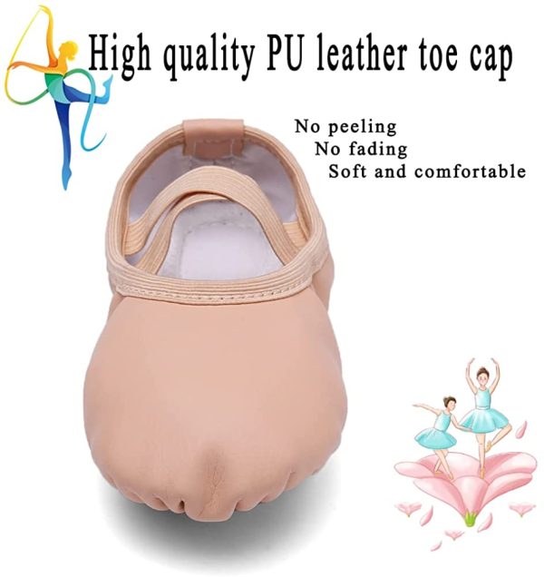 TETSUO Ballet Shoes for Girls,Dance Flats Slippers for Kids,Toddlers Practice Shoes,Yoga Shoes - Image 4