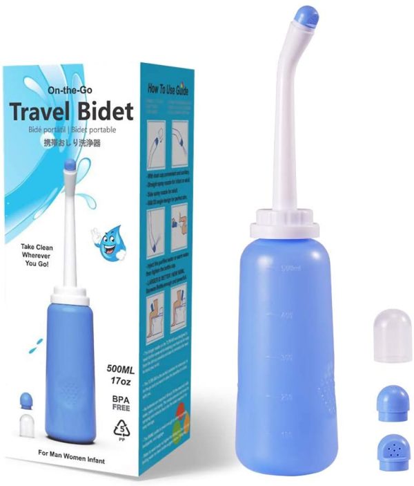 Meidong Portable Travel Bidet Handheld Personal Bidet Sprayer Mini Portable Bidet for Toilet 500ML Eva Bottle Water Capacity with Extra Long Pointed Nozzle Spray Cleaner for Personal Hygiene Cleaning/Baby Care/Soothing Postpartum Care/(Outdoor/Travling) - Image 6