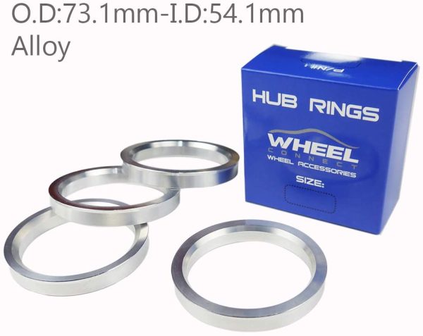 WHEEL CONNECT Hub Centric Rings, Set of 4, Aluminium Alloy Hubrings, O.D:73.1-I.D:54.1mm. A - Image 5