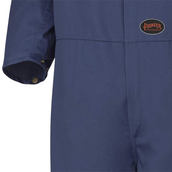 Pioneer 7-Pocket Heavy-Duty Work Coverall With Adjustable Wrist, Action Back and Elastic Waist , Navy Blue, 36, V2020380-36 - Image 3