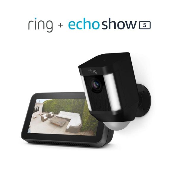 Spotlight Cam Battery (Black) Bundle with Echo Show 5 (2nd Gen) - Image 2