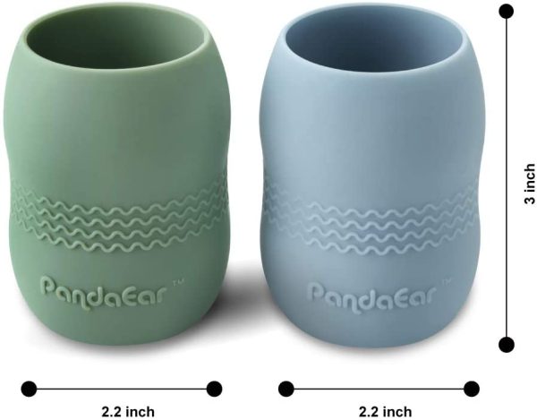 (2 Pack) 100% Tiny Silicone Drinking Training Cup for Baby and Toddler (Blue/Green) - Image 5