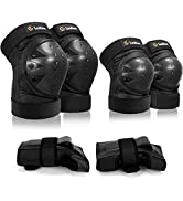 Ledivo Gear Set Adult/Youth/Child Knee Pads Elbow Pads Wrist Guards for Multi Sports Skateboardin...