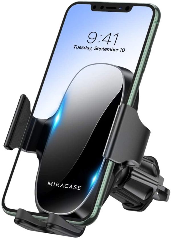 Miracase Classic Car Phone Mount, Air Vent Phone Holder for Car, Universal Car Cell Phone Support Compatible with iPhone 13 Series/12/11/XS/XR,Google,Samsung and All Phones - Image 3