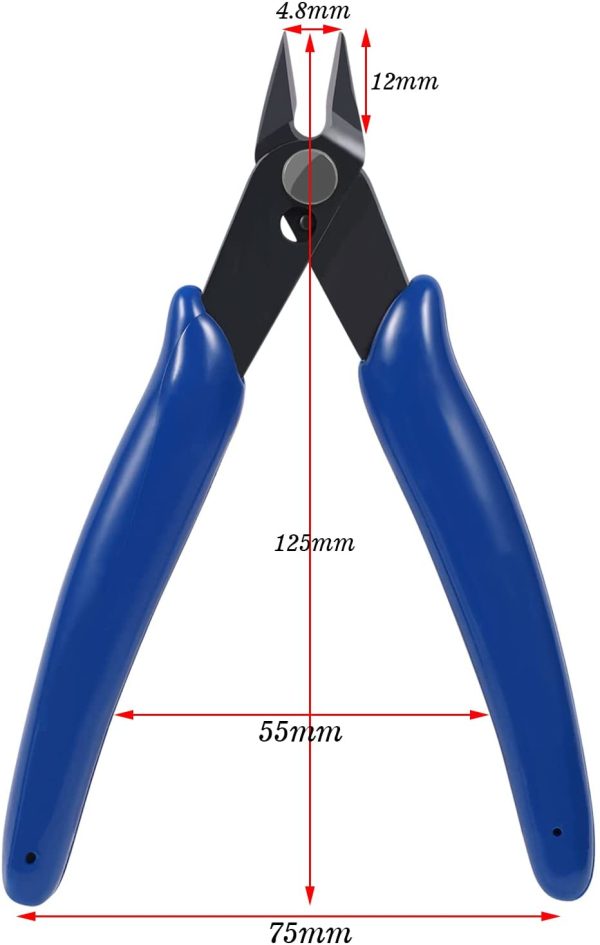 Wire Cable Cutter, Flush Cutters Side Cutters Durable Electrical Mini Cutting Plier Side Snips Flush Pliers Diagonal Cutting Pliers Tool for Coil Making Home DIY Jewelry - Image 7