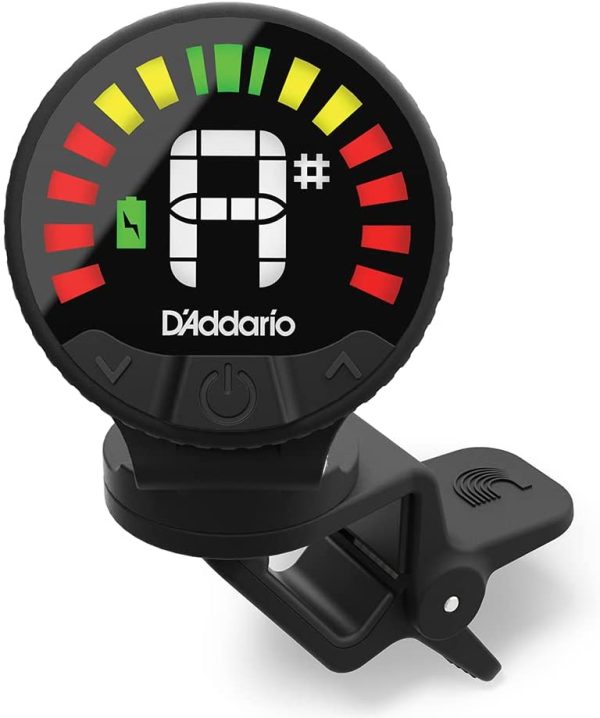 D'Addario Nexus 360 Rechargeable Guitar Tuner - Clip On Guitar Tuner - Acoustic Guitar Tuner - Electric Guitar Tuner - 24 Hours of Tuning Time per Charge - Rotates 360-degrees - Image 2