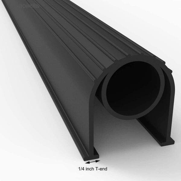 BOWSEN Garage Door Seals Bottom Weatherproof Weatherstrip Rubber Replacement Black 1/4 Inch T-End,10ft Long - Image 6