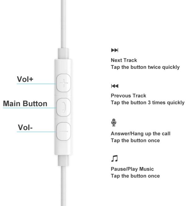 MFi Certified iPhone Headphones Lightning Earphones with Mic and Volume Remote in Ear Wired Noise Isolation Earbuds Compatible for iPhone 13/12/11/XR/XS/X, 8/8 Plus, 7/7 Plus, iPad, iPod - Image 3