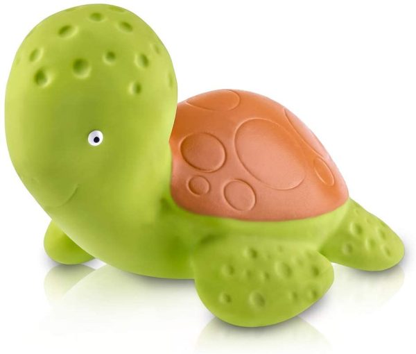 Pure Natural Rubber Baby Bath Toy - Mele The Sea Turtle - Without Holes, BPA, PVC, Phthalates Free, All Natural, Textured for Sensory Play, Sealed Bath Rubber Toy, Hole Free Bathtub Toy for Babies - Image 5