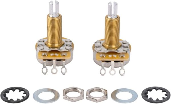 CTS 450 Series A500K Split Long Shaft Guitar Pots Audio Taper Potentiometers for USA Electric Guitar and Bass, 10% Tolerance (Set of 2) - Image 3