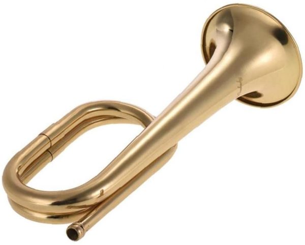 B Flat Bugle Call Trumpet Cavalry Scout Musical Instrument Brass Horn for School Band