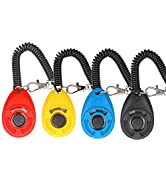 Dogs Clicker, [4 Pcs, Multi-Color] Diyife Clickers for Dog Training with Wrist Strap Clicker Trai...