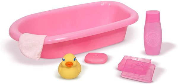 Melissa & Doug Mine to Love Baby Doll Bathtub and Accessories Set (6 Pieces) - Image 3