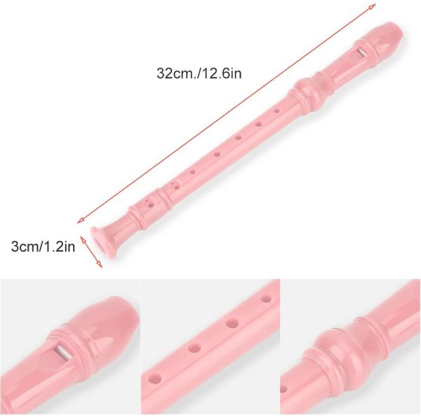 8 Holes Plastic Recorder, Soprano Recorder for Kids Beginners Christmas Gift(Pink) - Image 5