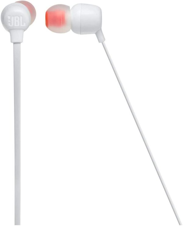 Tune 115BT Wireless In-Ear Bluetooth Headphones with 3-Button Remote/Mic and up to 8 Hours of Playtime - White