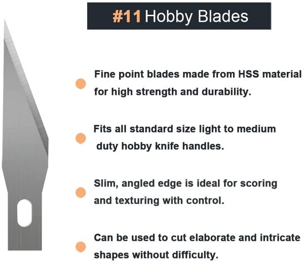 #11 Hobby Knife Blades(Pack of 120), Art Blades Cutting Tool with Storage Case for Craft, Hobby, Scrapbooking, Stencil - Image 6