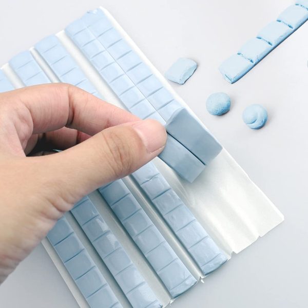 102 Pcs Adhesive Sticky Tack Putty, Removable Poster Putty Non-Toxic Reusable Wall Safe Sticky Tack Mounting Putty for Walls Hanging Pictures, Photo, Cleaning, Nail (Blue) - Image 7