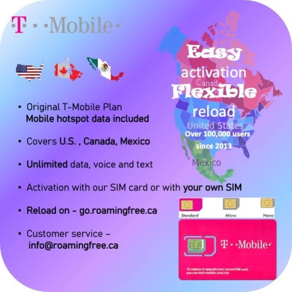 North America Mobile Travel Plan(USA Travel sim Card): Flexible Days(5 Days Included), Unlimited Data/Calls/Texts, T-Mobile SIM - Image 7