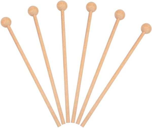 6 PCS Wood Mallets Percussion Sticks Percussion Mallets for Glockenspiel,Xylophone,Energy Chime,Woodblock,Bells,Percussion Instrument - Image 4