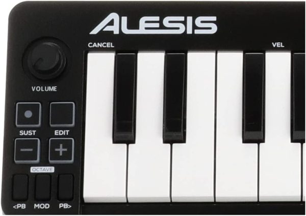 Alesis Qmini - Portable 32 Key USB MIDI Keyboard Controller with Velocity Sensitive Synth Action Keys and Music Production Software Included - Image 4