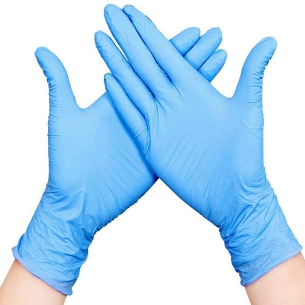 Nitrile Disposable Gloves, Gloves Latex Free, Powder Free Gloves, Food Grade Gloves, 100 Pc L Size, Blue - Image 2