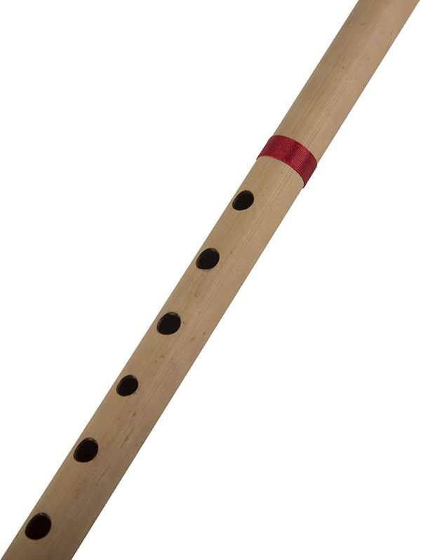 17 Inch Authentic Indian Wooden Bamboo Flute in 'A' Key Fipple Woodwind Musical Instrument Recorder Traditional Bansuri Handcrafted Novelty Decoratives & Collectibles - Image 4