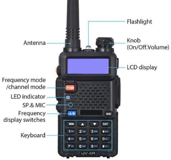 UV-5R Dual Band with one More 1800mAh Battery one Hand Mic one Cable and one Antenna Radio - Image 2