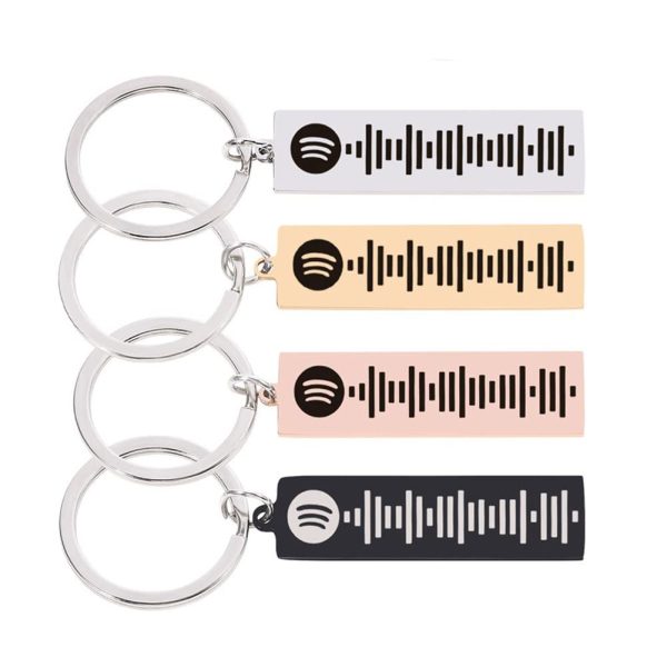 Spotify Keychain Personalized, Custom Music Keychains,Scannable Spotify Code Song, Engraved Keychain Gifts for Friends/Lovers - Image 3