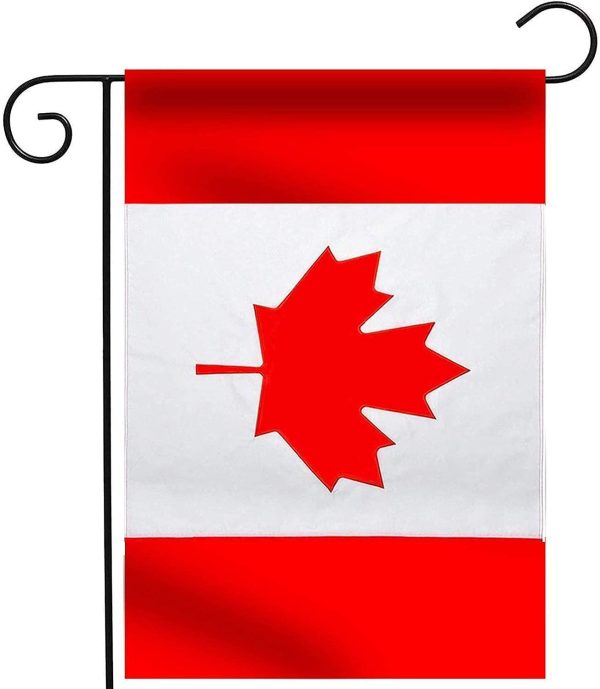 Canadian Garden Flag 12.5X18 Inches -Double sided Nylon 210D Embroidered Maple Leaf Outdoor Home & &House Decoration Farmhouse Summer Yard Outdoor Patriotic Decor